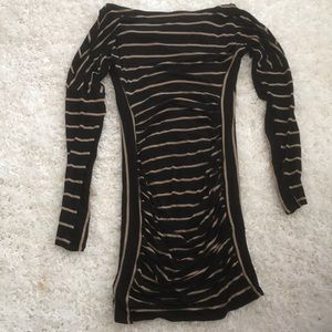 striped size Med dress w rutching